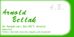 arnold bellak business card